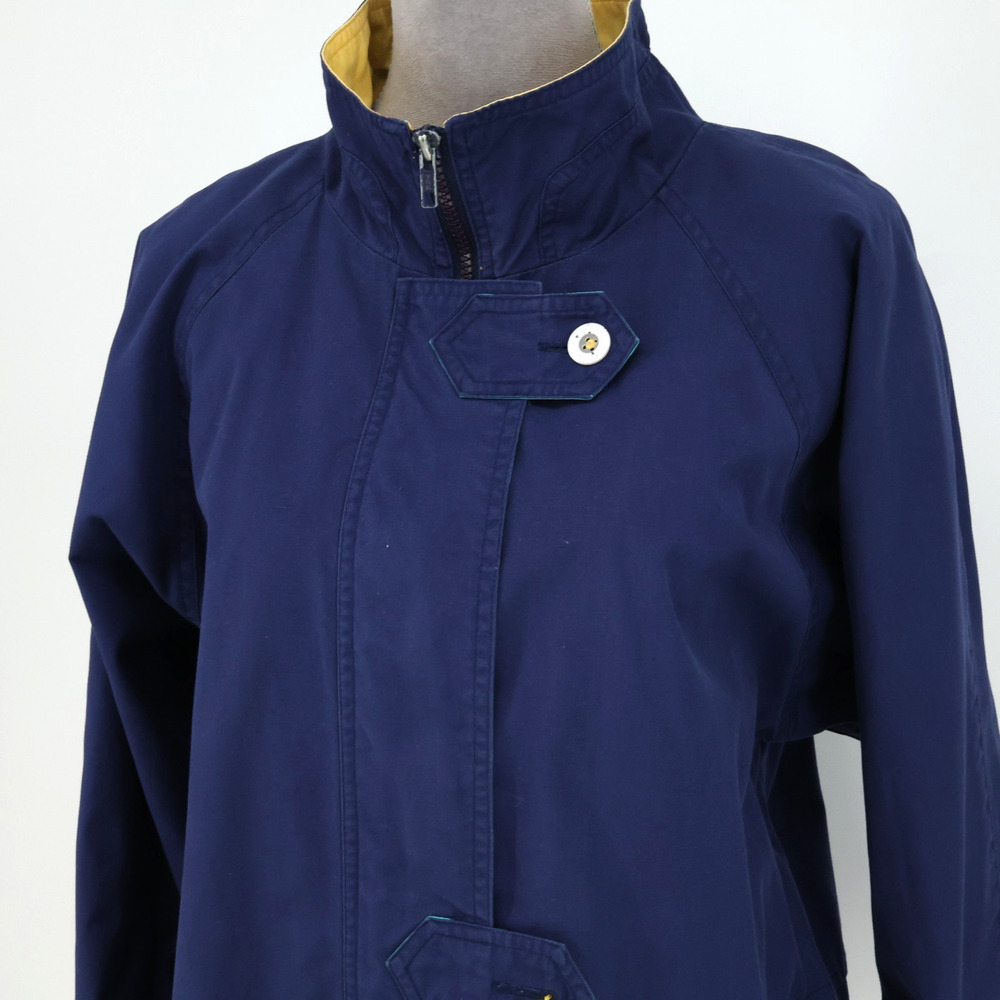 Braefair Sport Jacket Womens Medium Blue Full Zip Snaps Pockets Lined Vintage - Picture 10 of 16